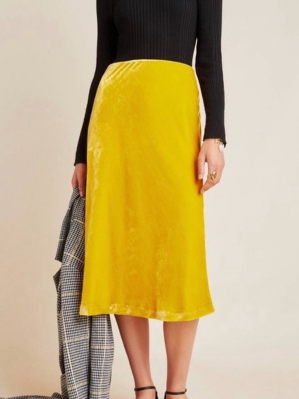 Anthropologie Maeve Kelly velvet midi skirt Small